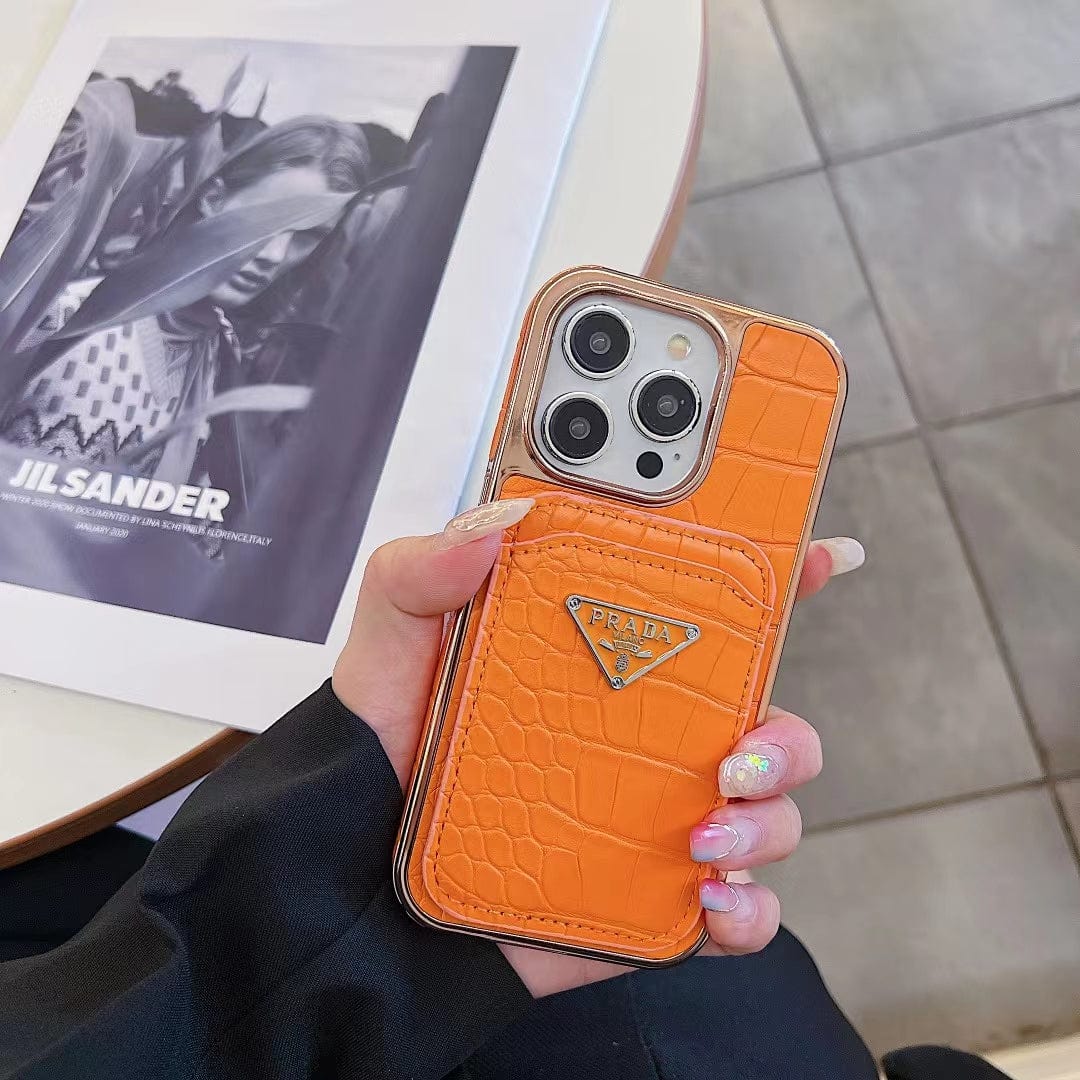 CherifCrochet Colorful Prada Alligator iPhone Cover for iPhone 11 To iPhone 16