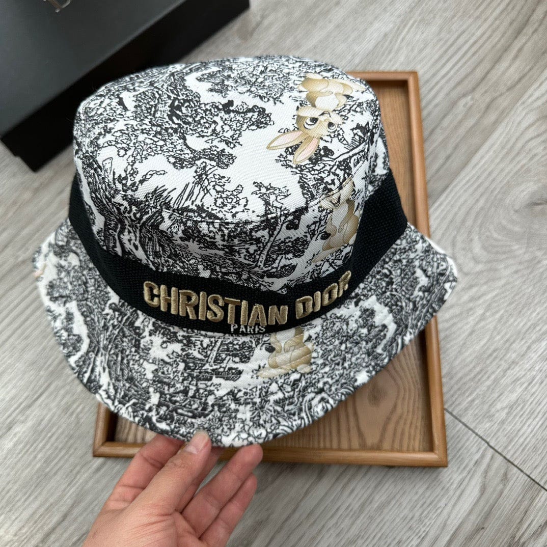 CherifCrochet D-Oblique Small Brim Bucket Hat