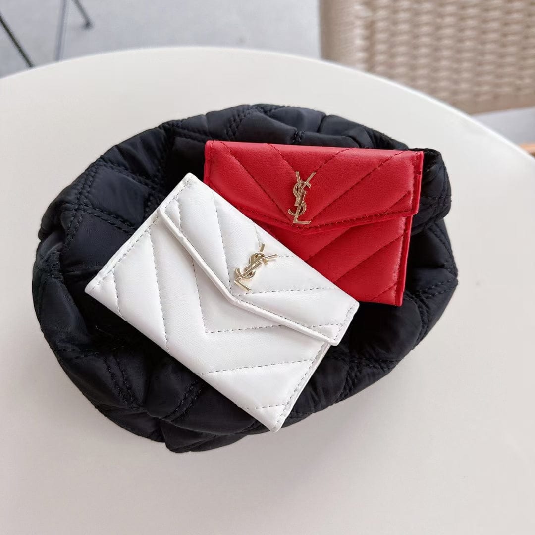 CherifCrochet Elegant Leather YSL Card Holder Wallet