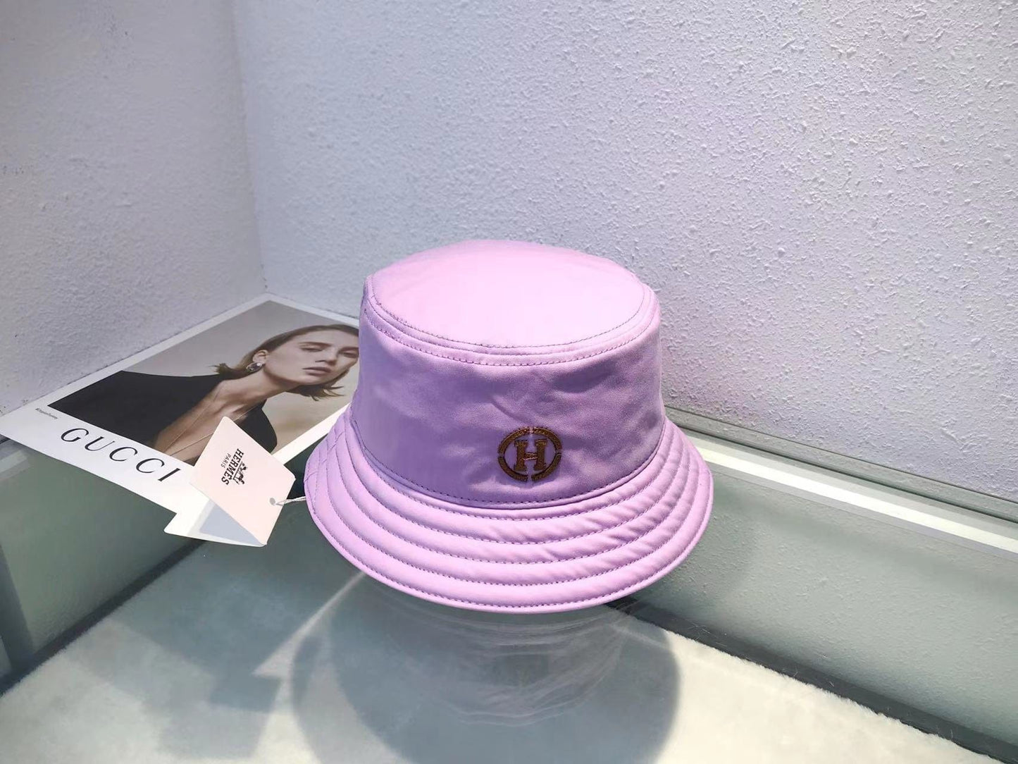 CherifCrochet Hermes Purple Bucket Hat