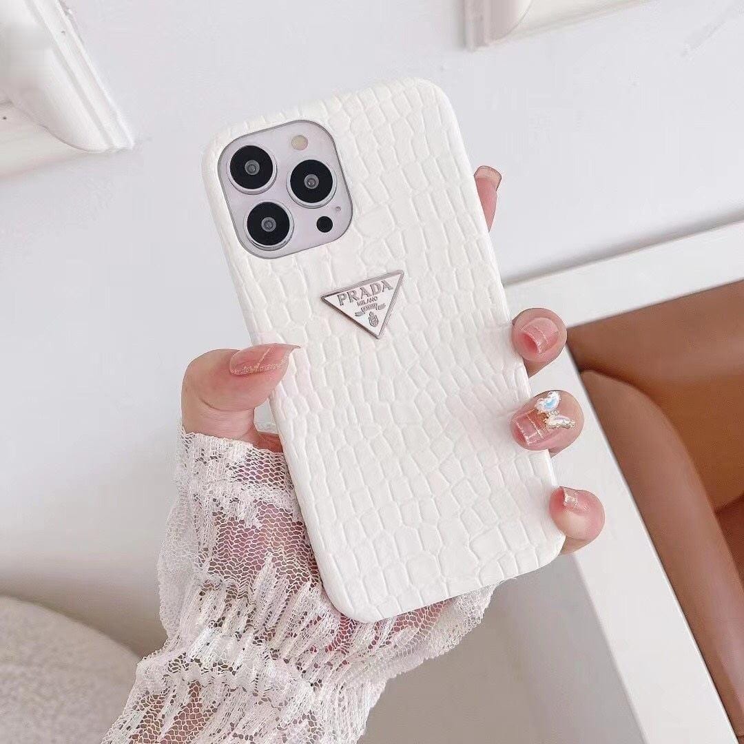 CherifCrochet Leather Prada iPhone 15 Cases | Prada Phone Case for iPhone 15