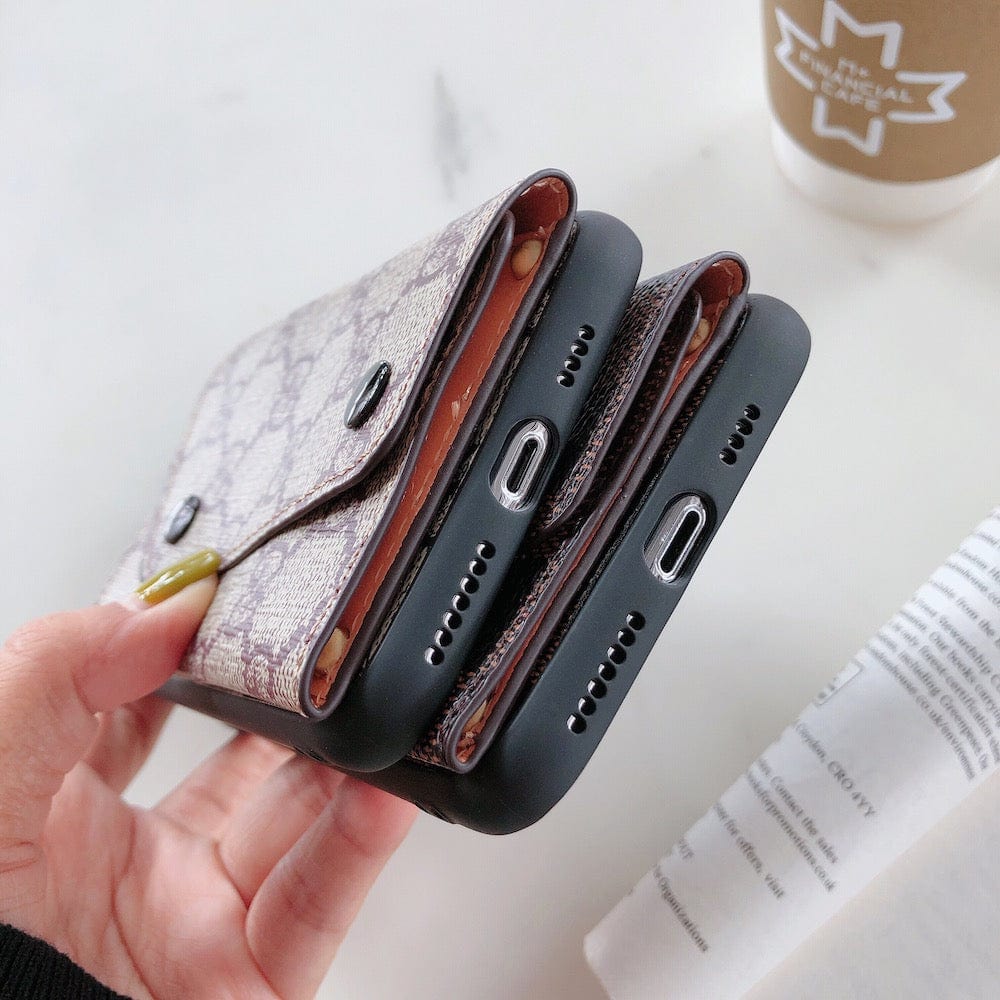 CherifCrochet Louis Vuitton and Gucci iPhone Cases with Integrated Wallet