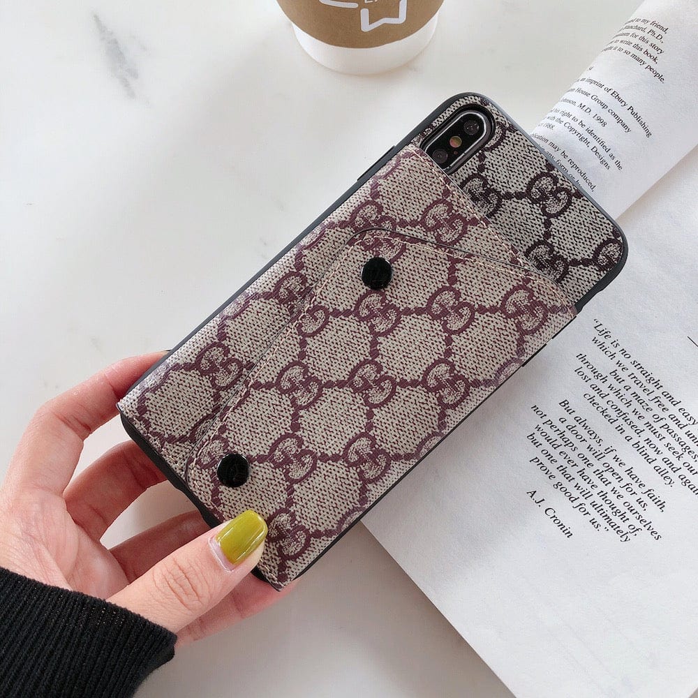 CherifCrochet Louis Vuitton and Gucci iPhone Cases with Integrated Wallet