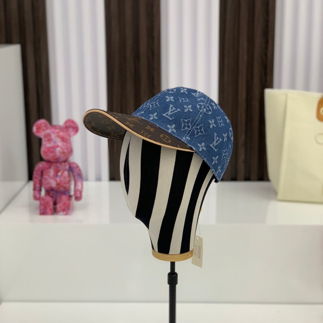 CherifCrochet Louis Vuitton Denim and Monogram Leather Cap