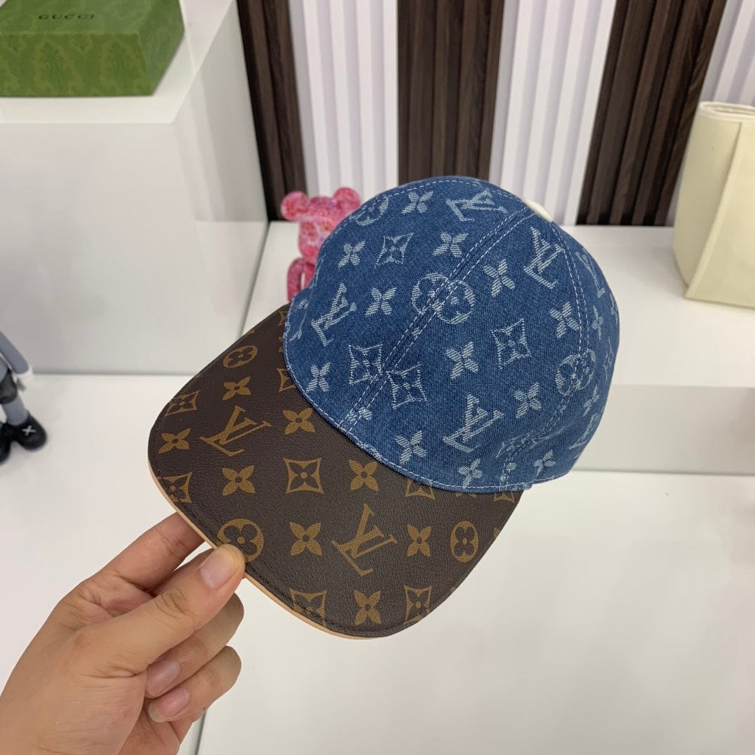 CherifCrochet Louis Vuitton Denim and Monogram Leather Cap