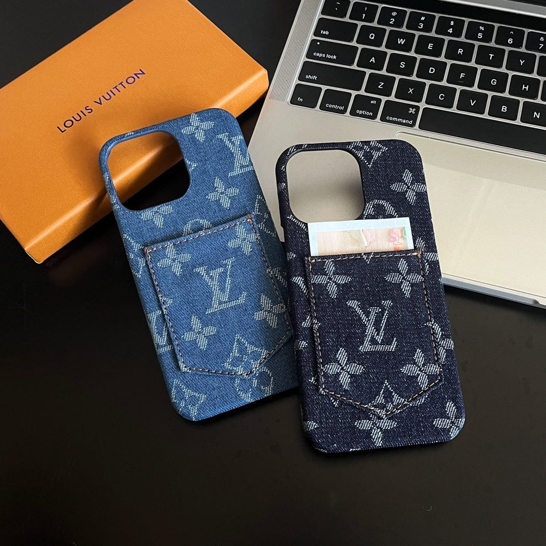 CherifCrochet Louis Vuitton Monogram Denim iPhone Case with Card Holder