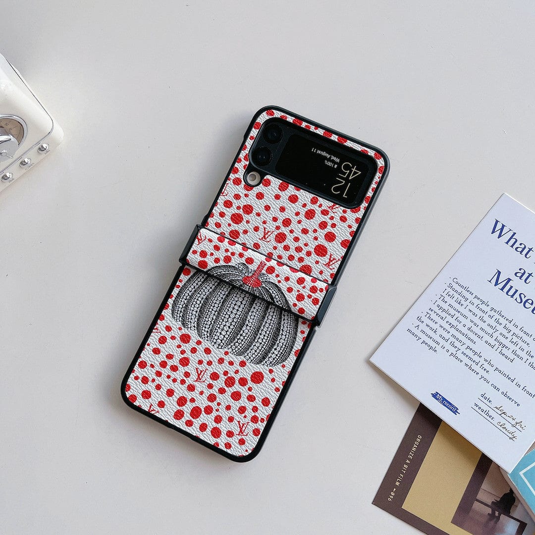 CherifCrochet Louis Vuitton Z Flip Phone Case with Bubble Pattern and Strap Holder | Artistic Style