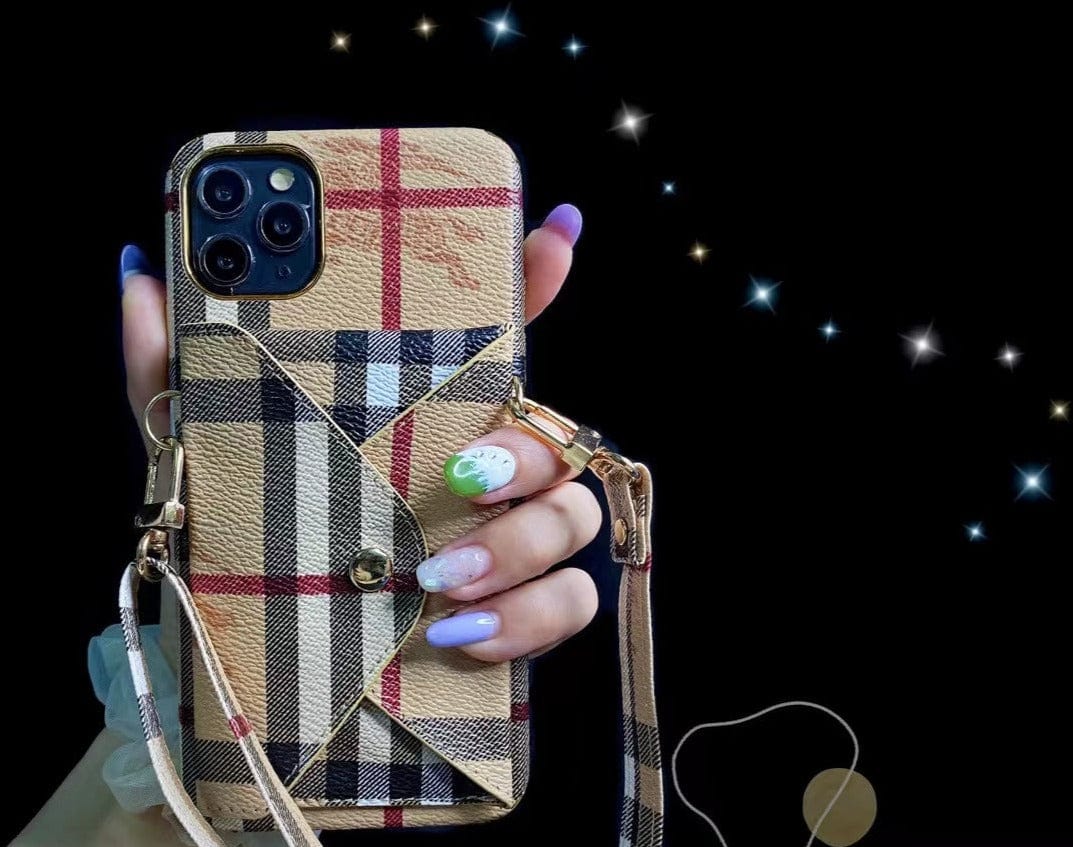 CherifCrochet Luxury iPhone 12 - 15 Pro Max Slim Shockproof Case With Card Holder