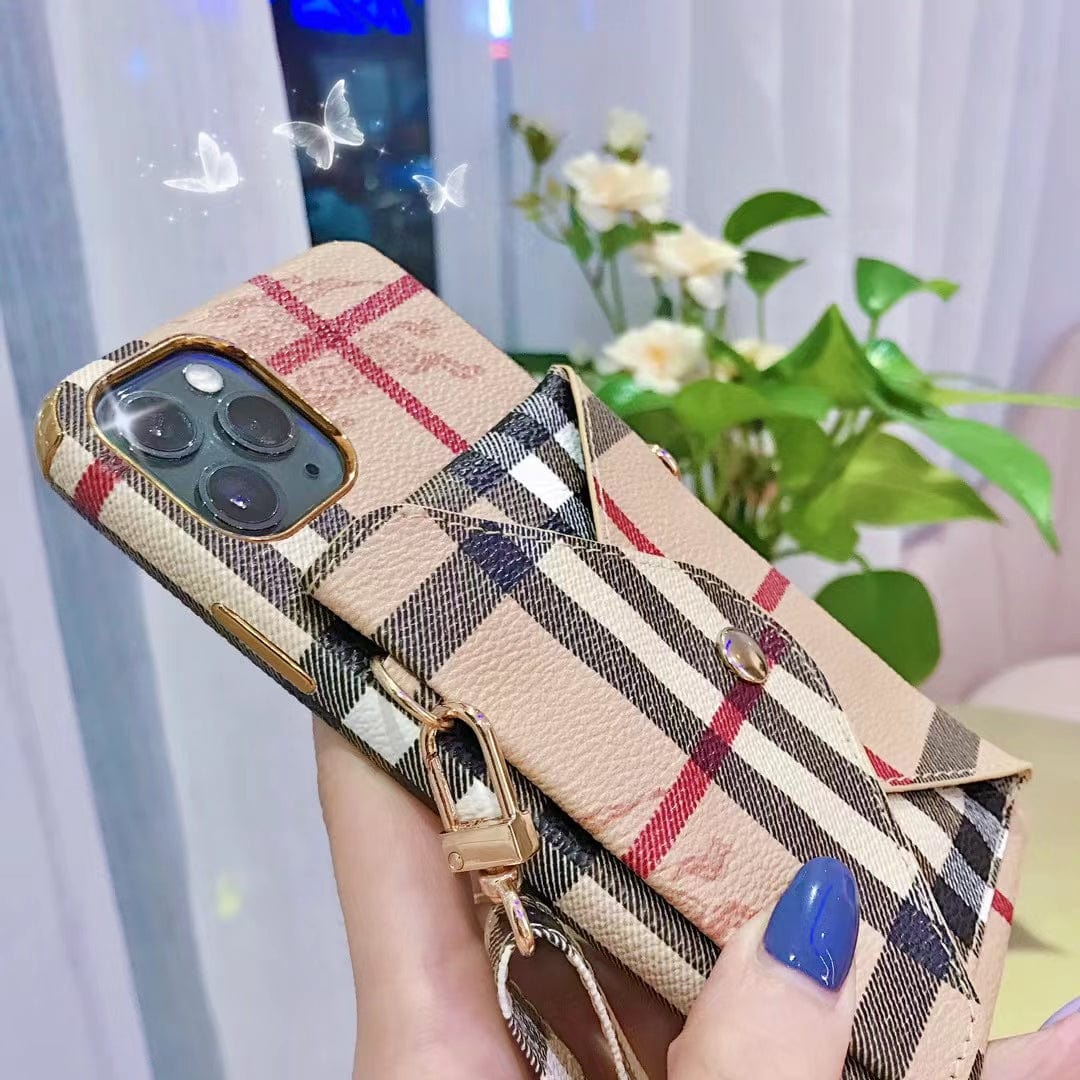 CherifCrochet Luxury iPhone 12 - 15 Pro Max Slim Shockproof Case With Card Holder