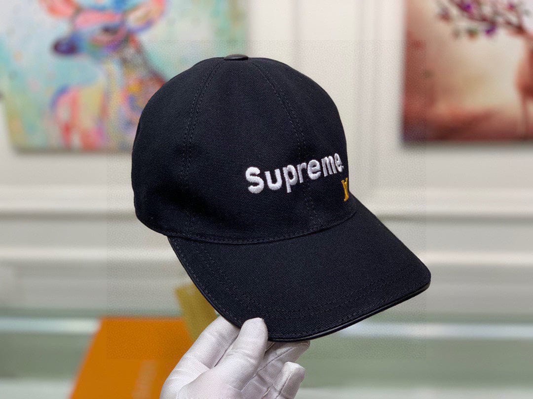 CherifCrochet Supreme Classic Black Logo Cap