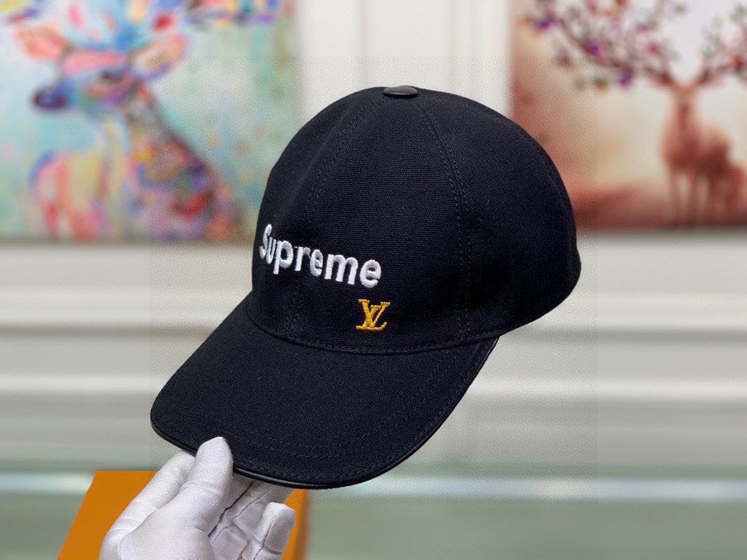 CherifCrochet Supreme Classic Black Logo Cap