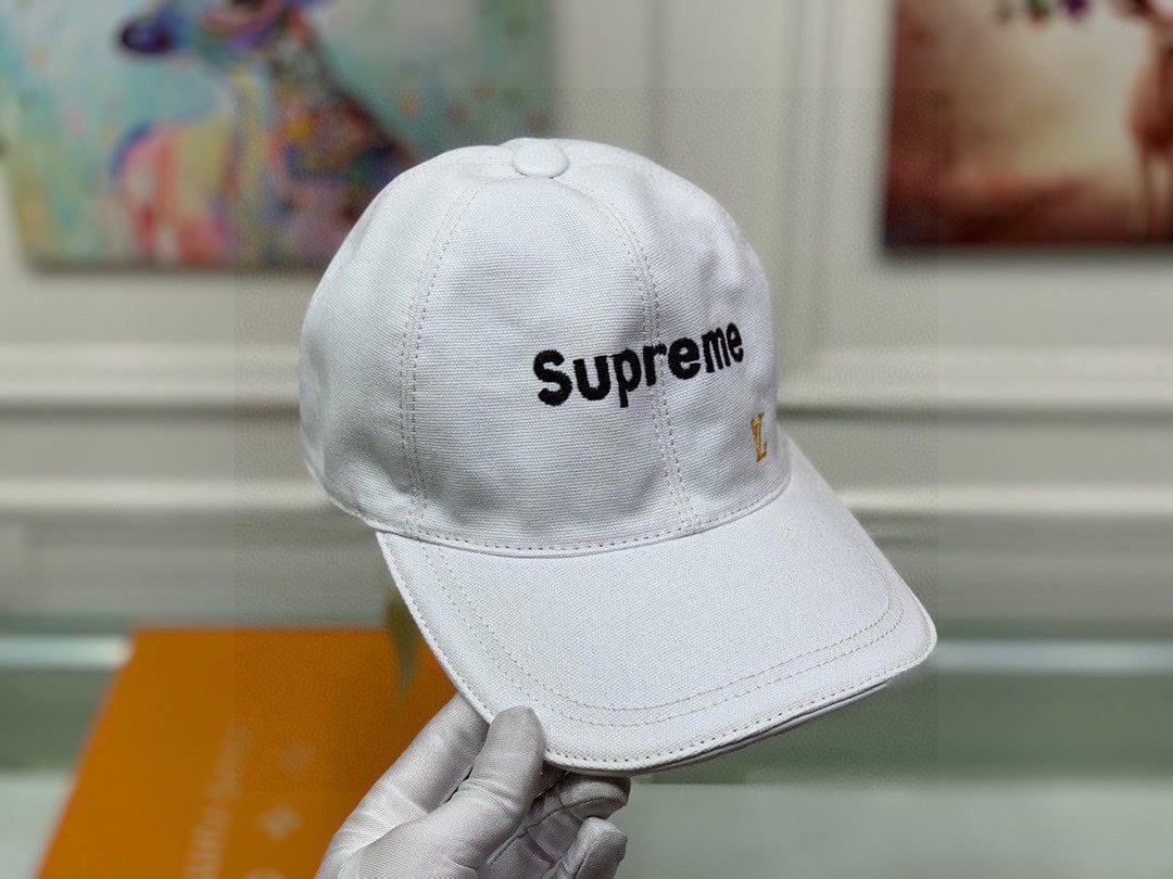 CherifCrochet Supreme Classic White Logo Cap