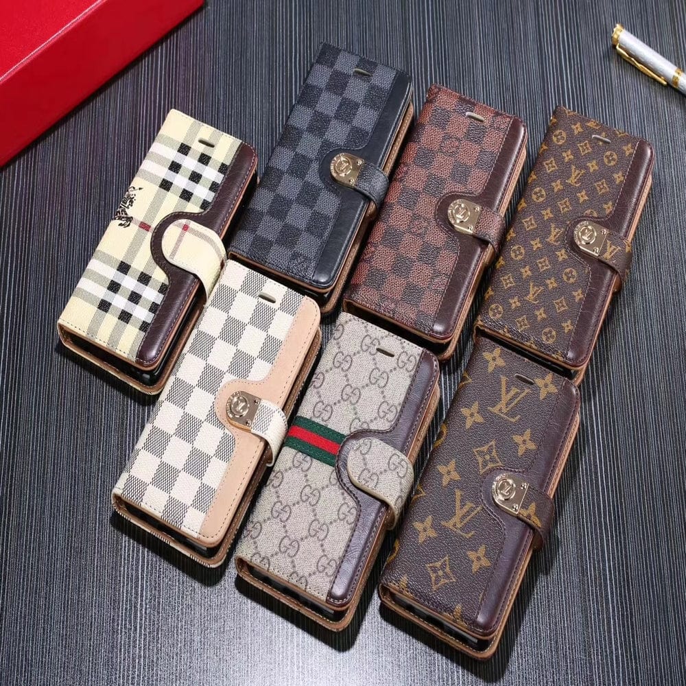 Ibesal Jewelry Leather Folio Louis Vuitton Samsung Cases