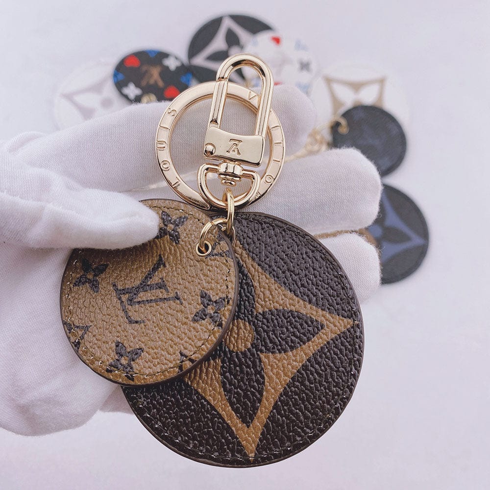 Ibesal Jewelry Louis Vuitton Rounded Leather Keychain | Bag Keychain
