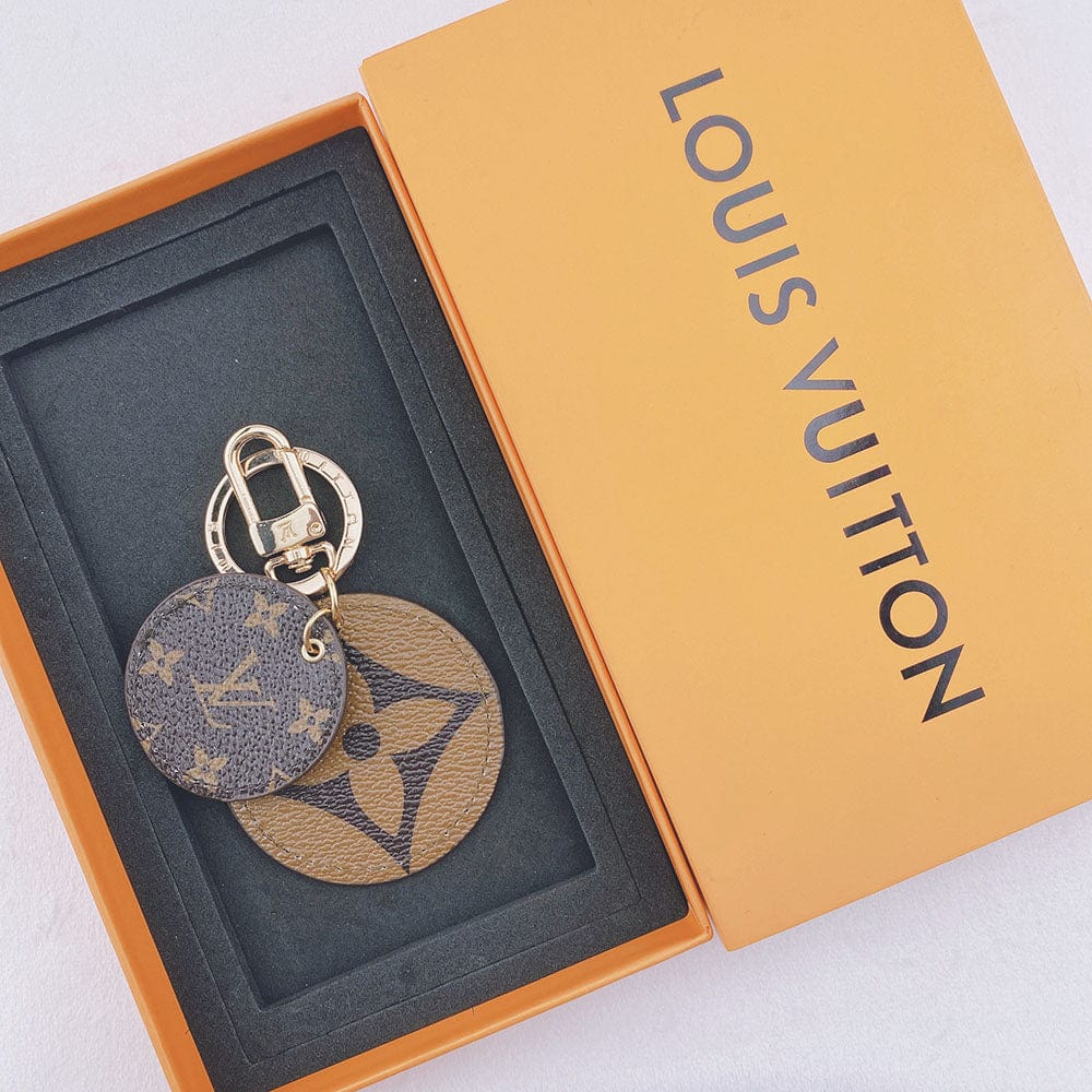 Ibesal Jewelry Louis Vuitton Rounded Leather Keychain | Bag Keychain