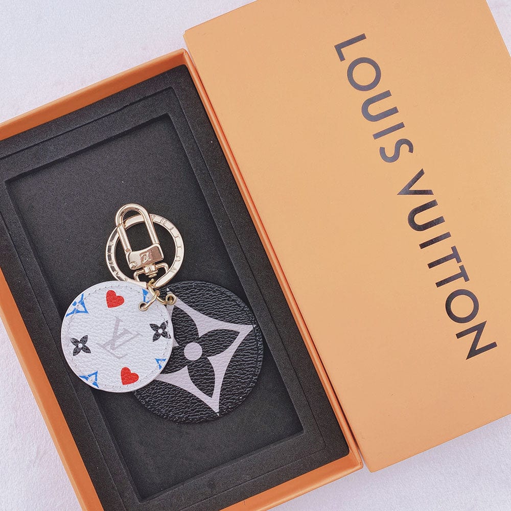 Ibesal Jewelry Louis Vuitton Rounded Leather Keychain | Bag Keychain
