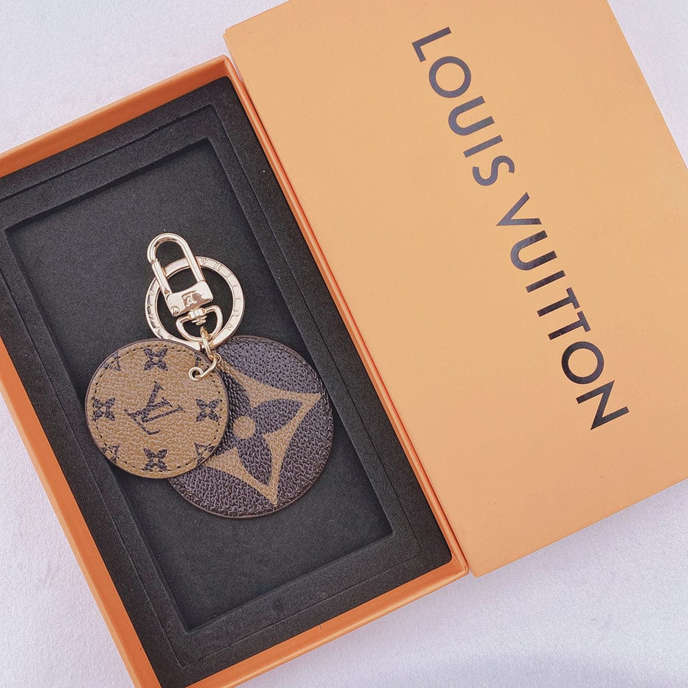 Ibesal Jewelry Louis Vuitton Rounded Leather Keychain | Bag Keychain