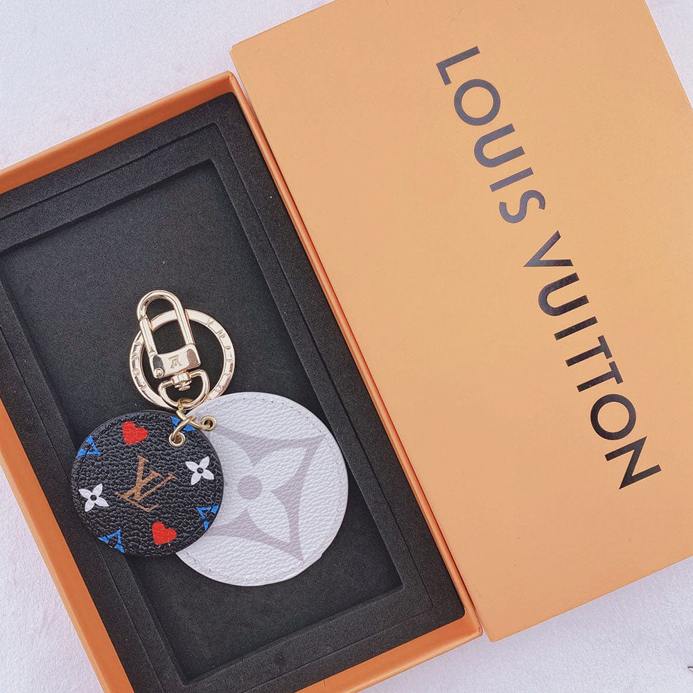 Ibesal Jewelry Louis Vuitton Rounded Leather Keychain | Bag Keychain