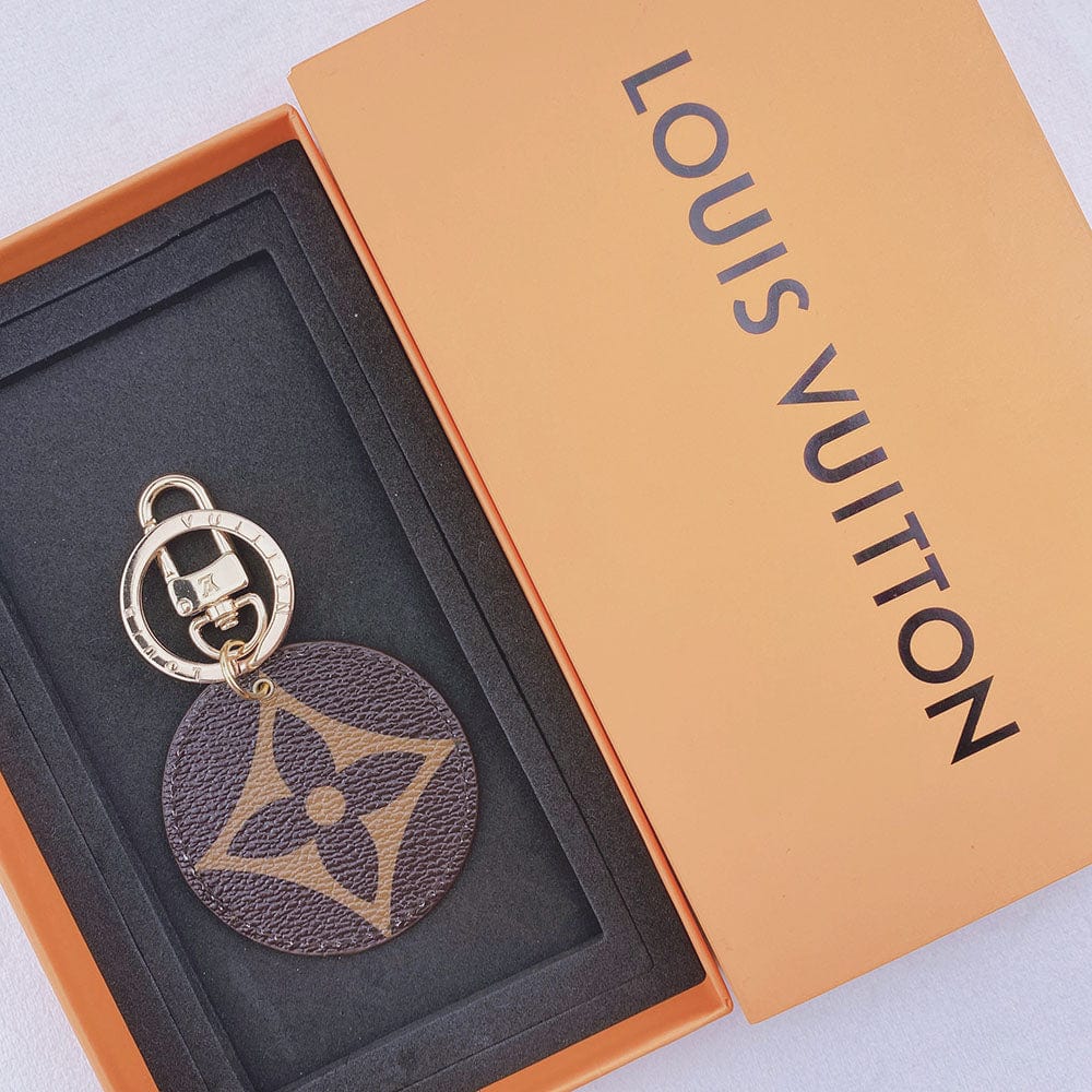 Ibesal Jewelry Louis Vuitton Rounded Leather Keychain | Bag Keychain