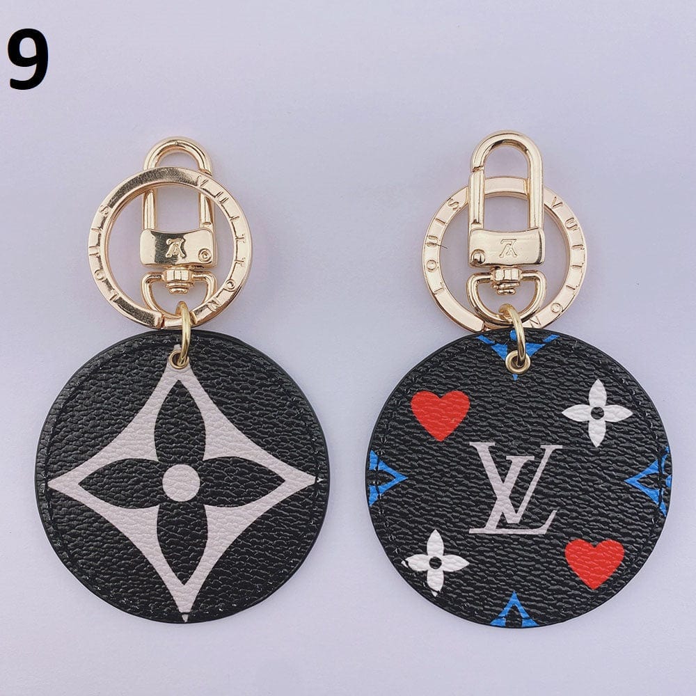 Ibesal Jewelry Louis Vuitton Rounded Leather Keychain | Bag Keychain