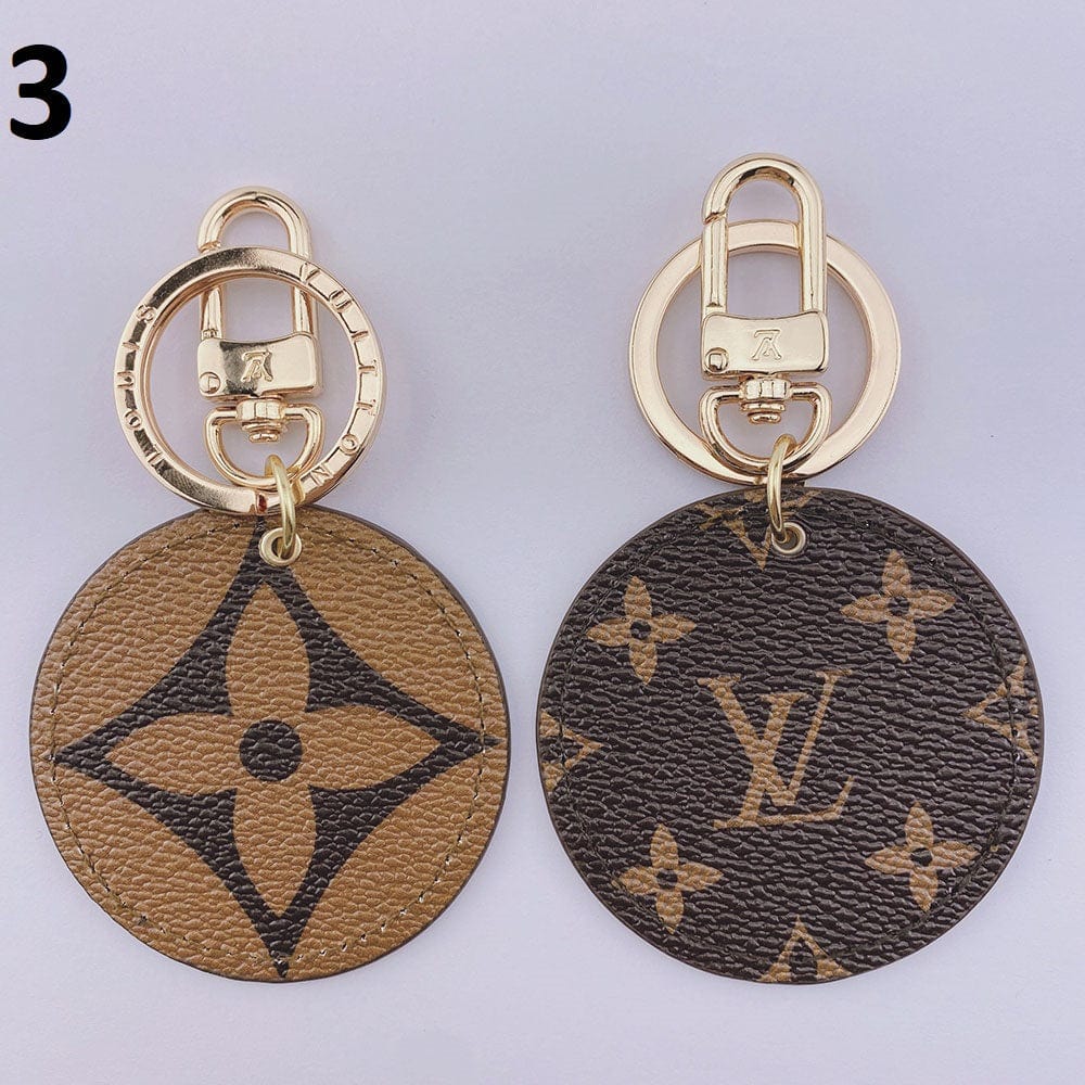 Ibesal Jewelry Louis Vuitton Rounded Leather Keychain | Bag Keychain