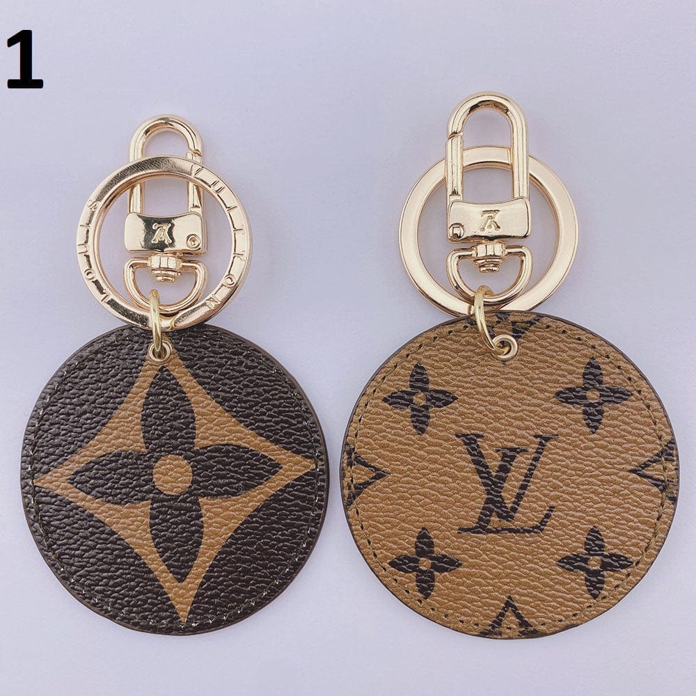 Ibesal Jewelry Louis Vuitton Rounded Leather Keychain | Bag Keychain