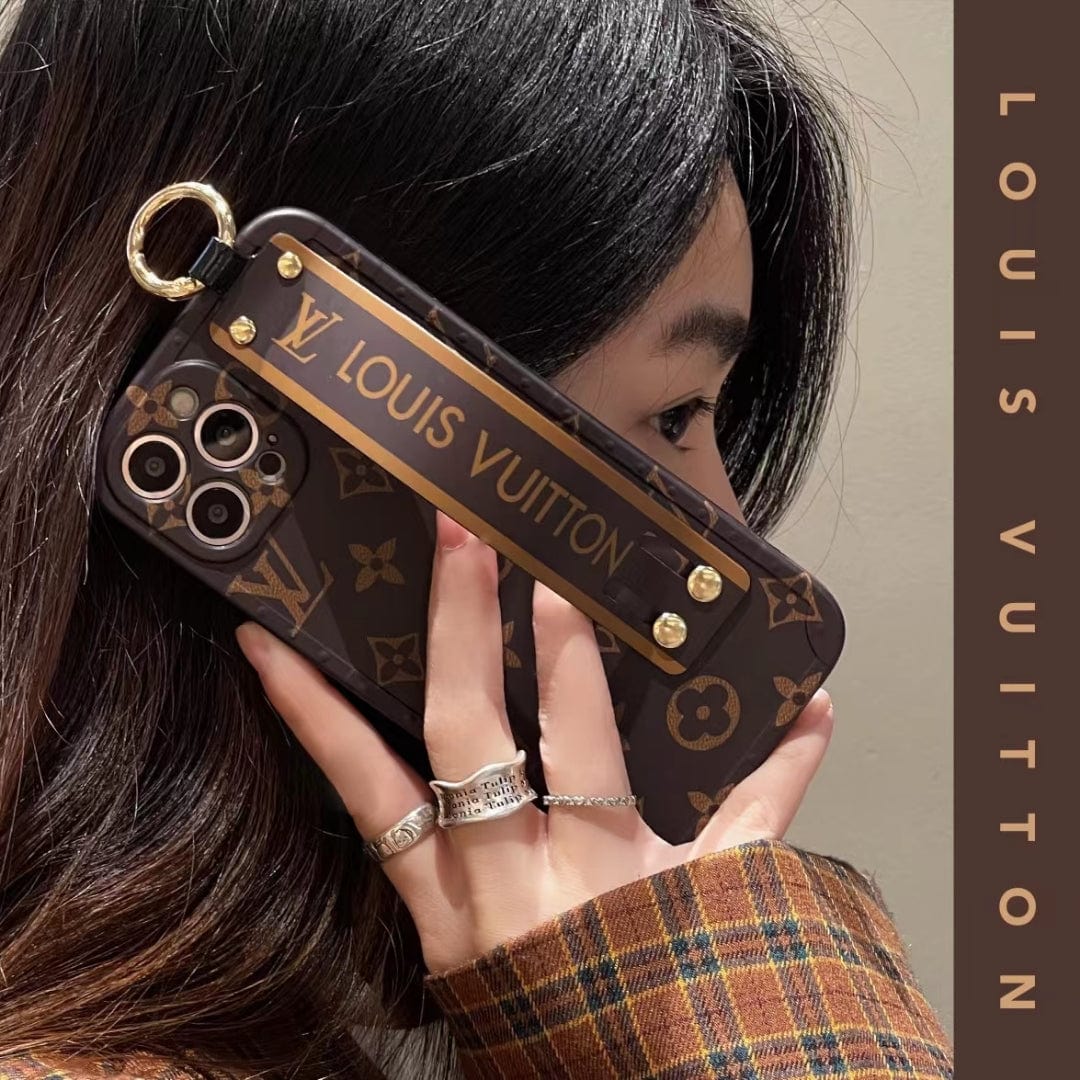 Ibesal Jewelry Monogram Louis Vuitton Phone Case With handle for iPhone 13 | iPhone 14| iPhone 15