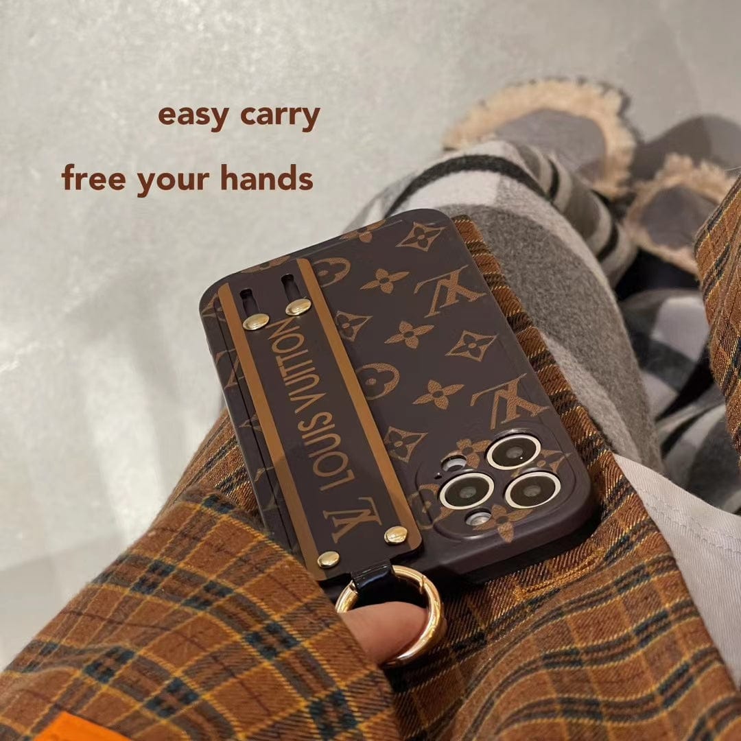 Ibesal Jewelry Monogram Louis Vuitton Phone Case With handle for iPhone 13 | iPhone 14| iPhone 15