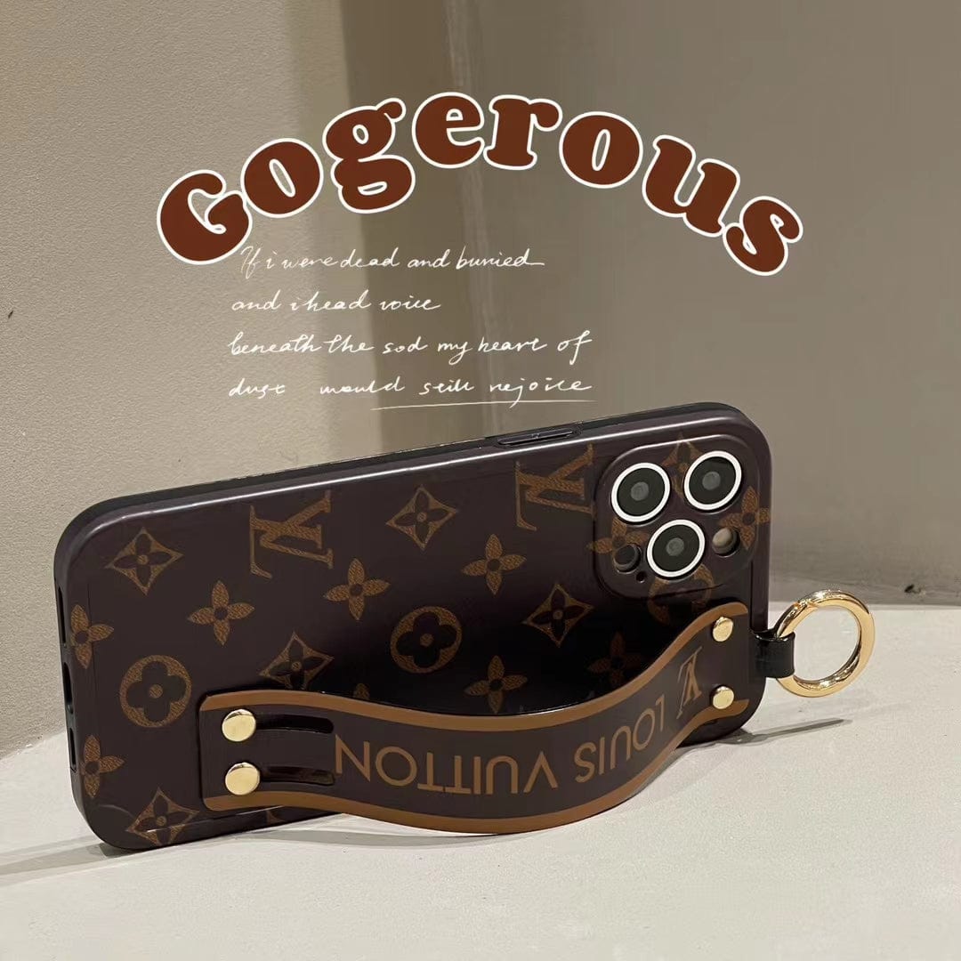 Ibesal Jewelry Monogram Louis Vuitton Phone Case With handle for iPhone 13 | iPhone 14| iPhone 15