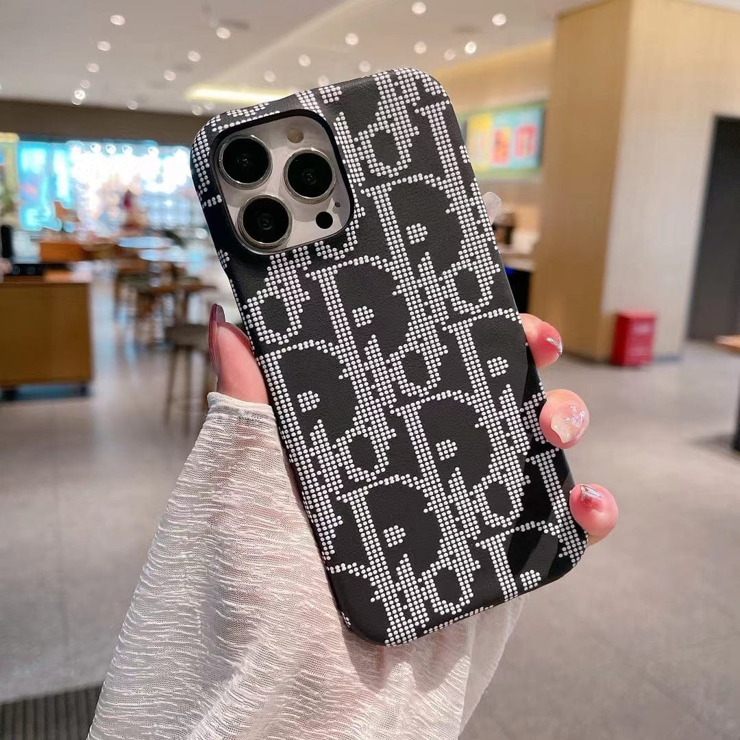 Tunde Store Black And White Dior Phone Cases for iPhone 14 Pro Max
