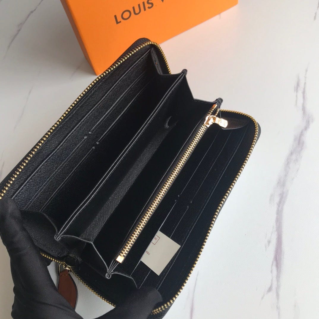 Tunde Store Chocolate Louis Vuitton Leather Zipper Wallet