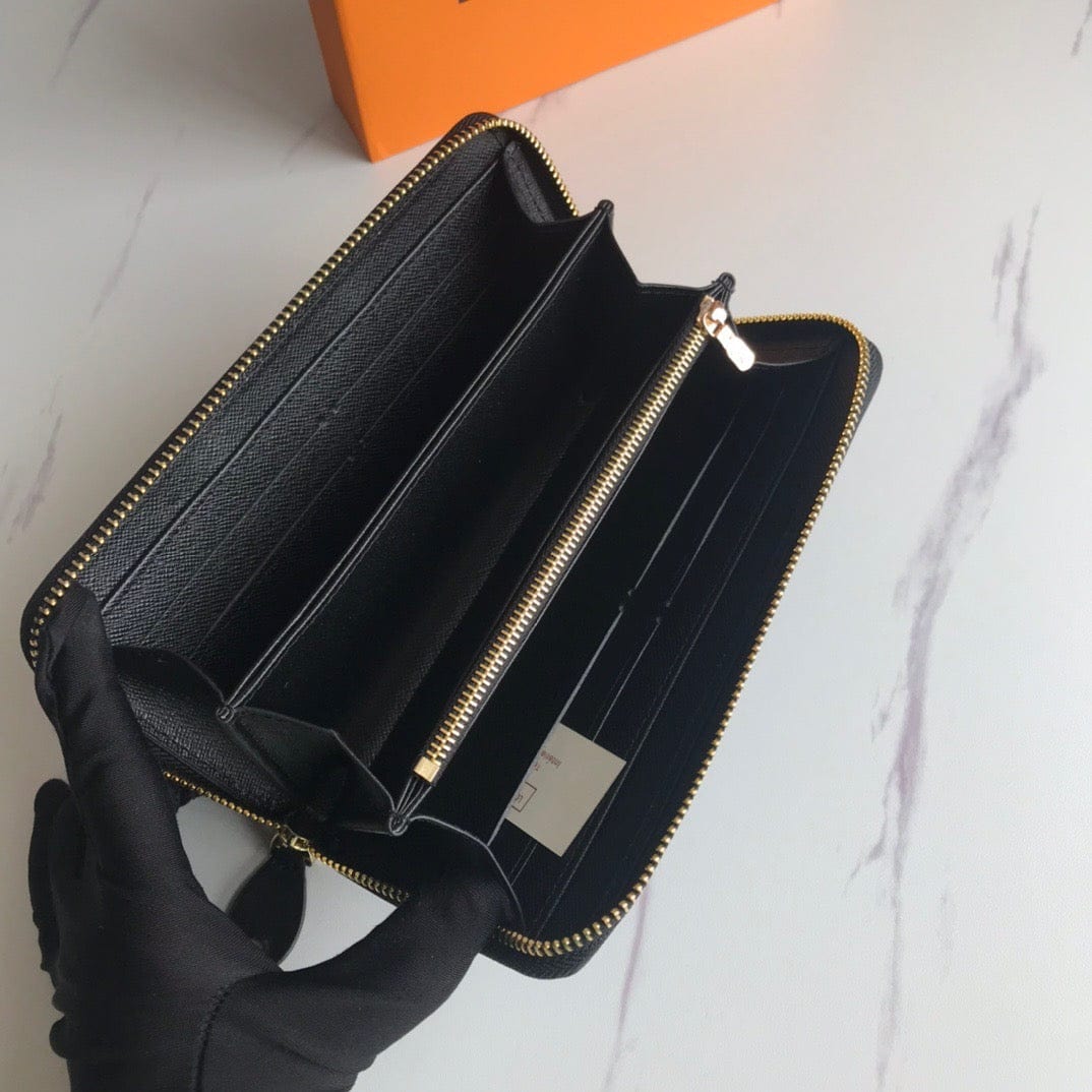 Tunde Store Chocolate Louis Vuitton Leather Zipper Wallet