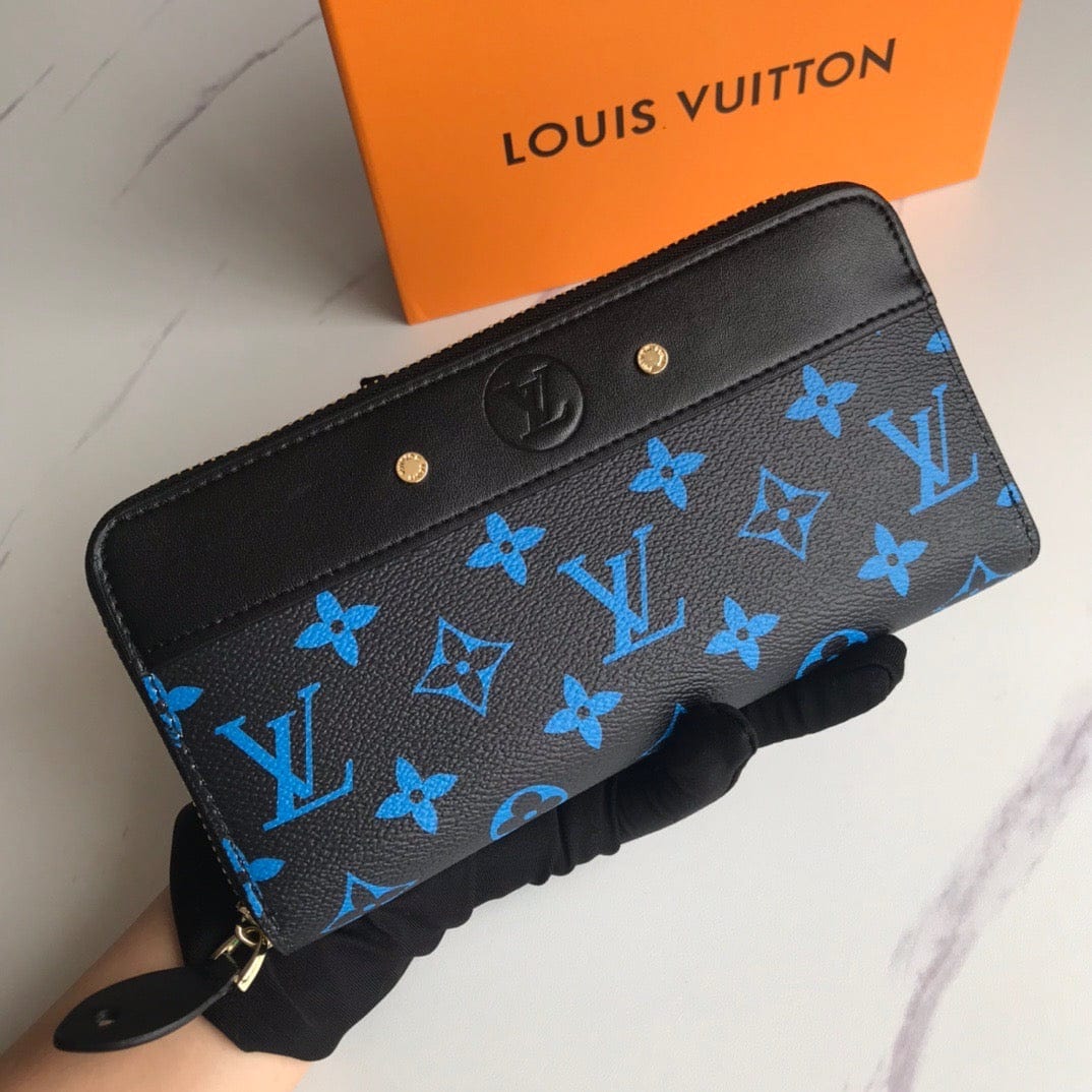 Tunde Store Chocolate Louis Vuitton Leather Zipper Wallet