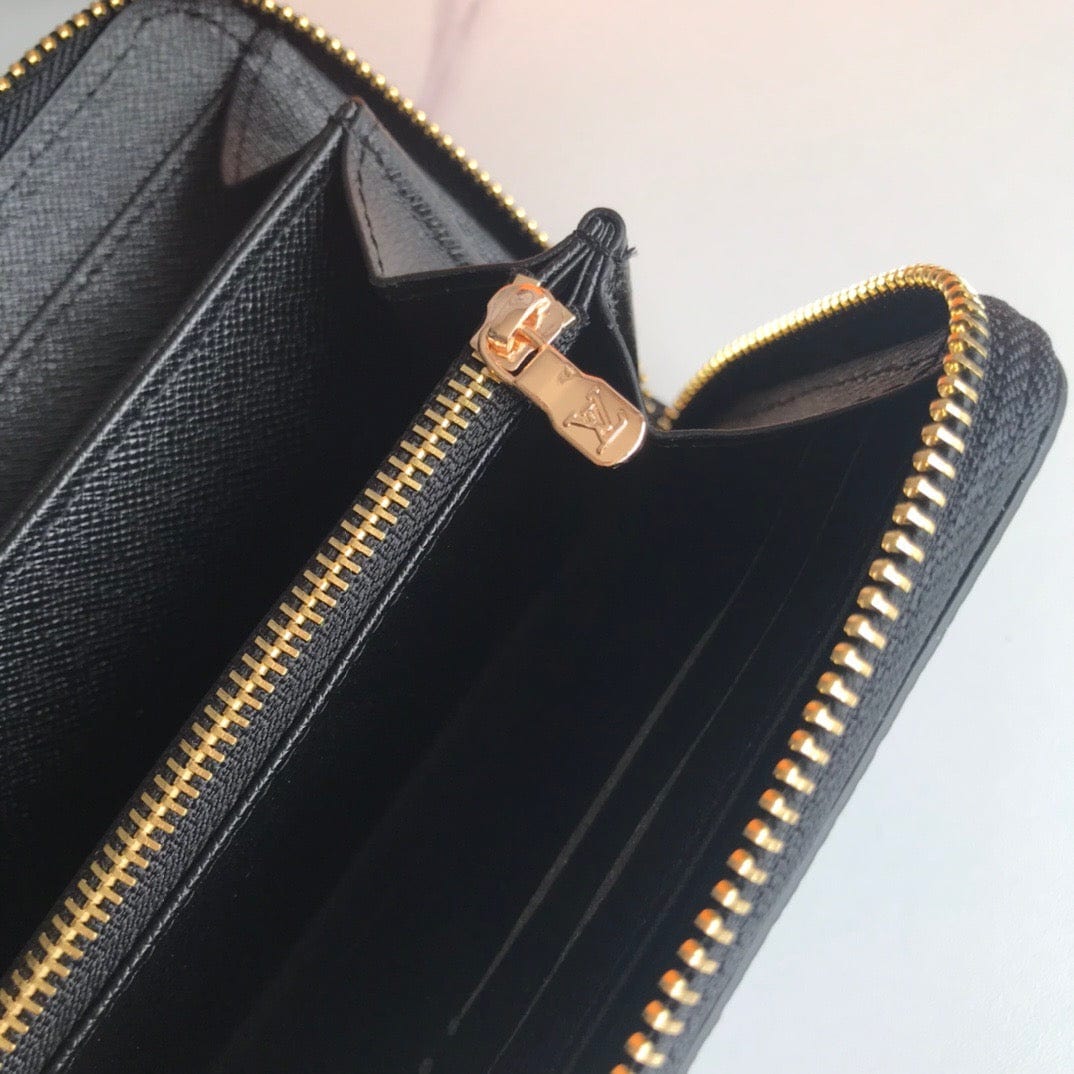 Tunde Store Chocolate Louis Vuitton Leather Zipper Wallet