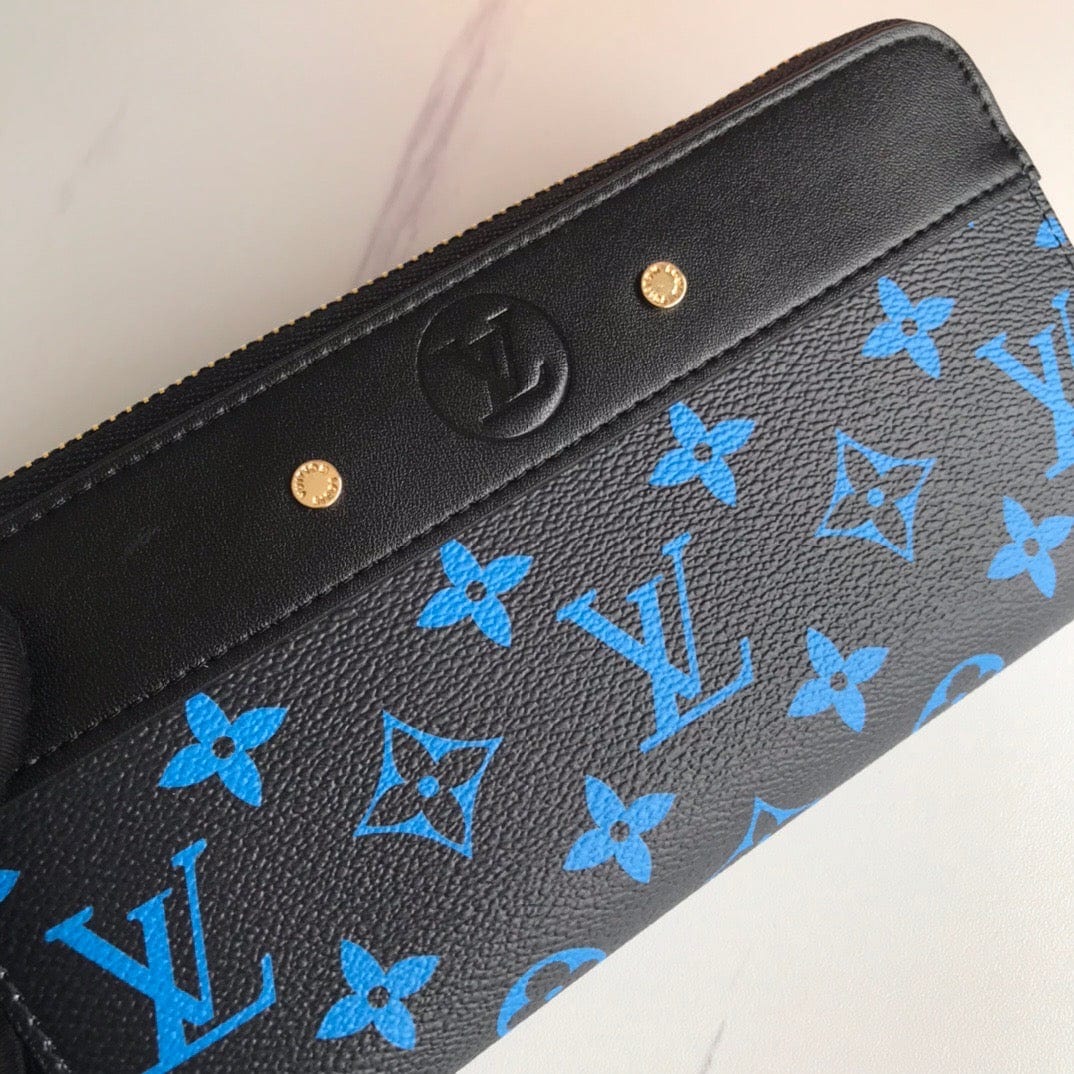 Tunde Store Chocolate Louis Vuitton Leather Zipper Wallet