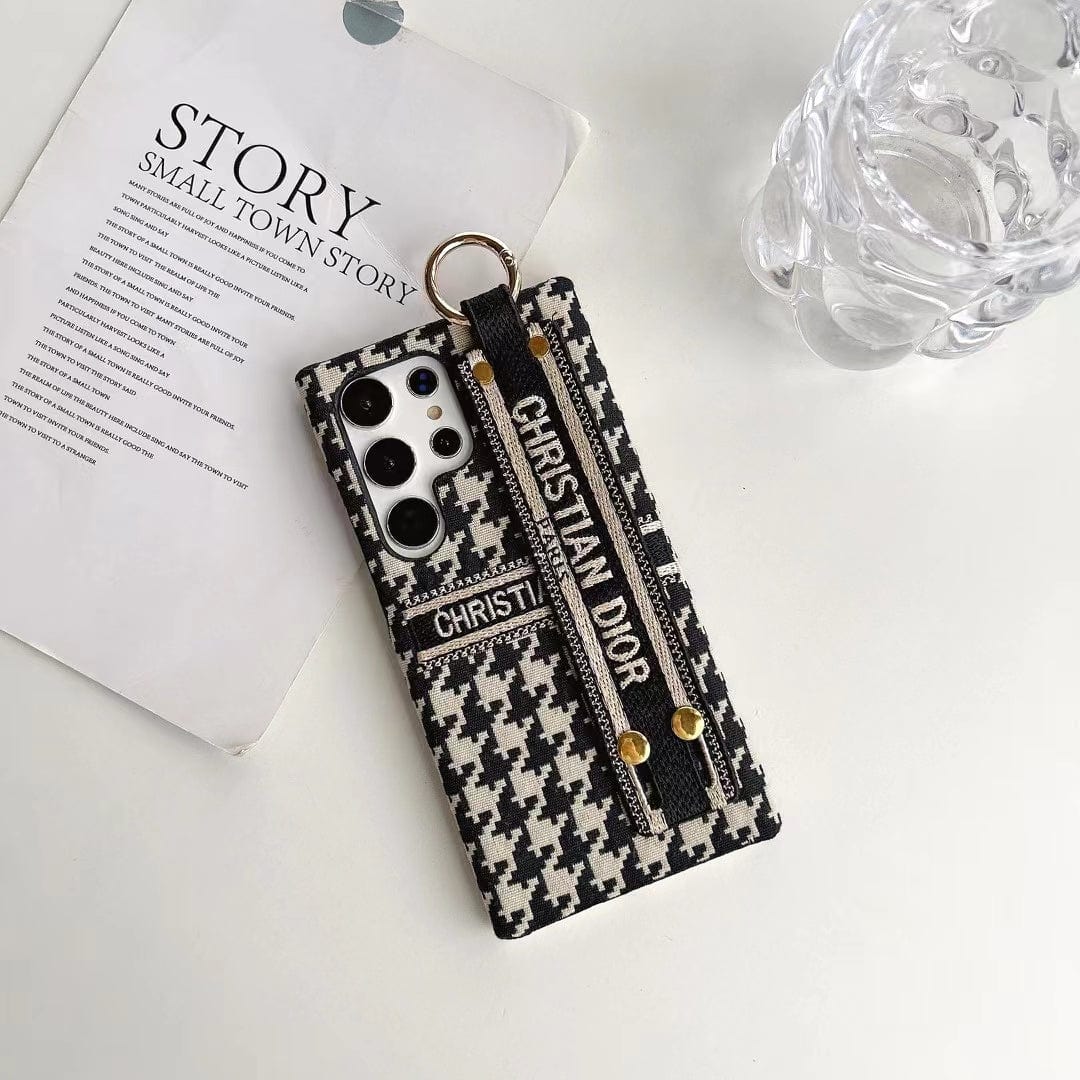 Tunde Store Christian Dior Designer Phone Case For Samsung with Hand strap