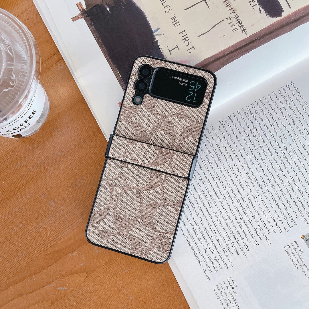 Tunde Store Coach Z Flip Samsung Phone Case with Finger Strap