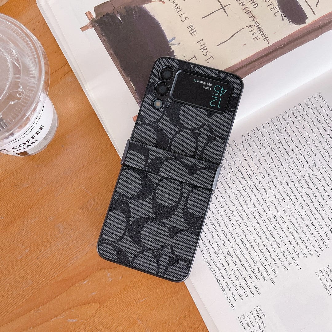 Tunde Store Coach Z Flip Samsung Phone Case with Finger Strap