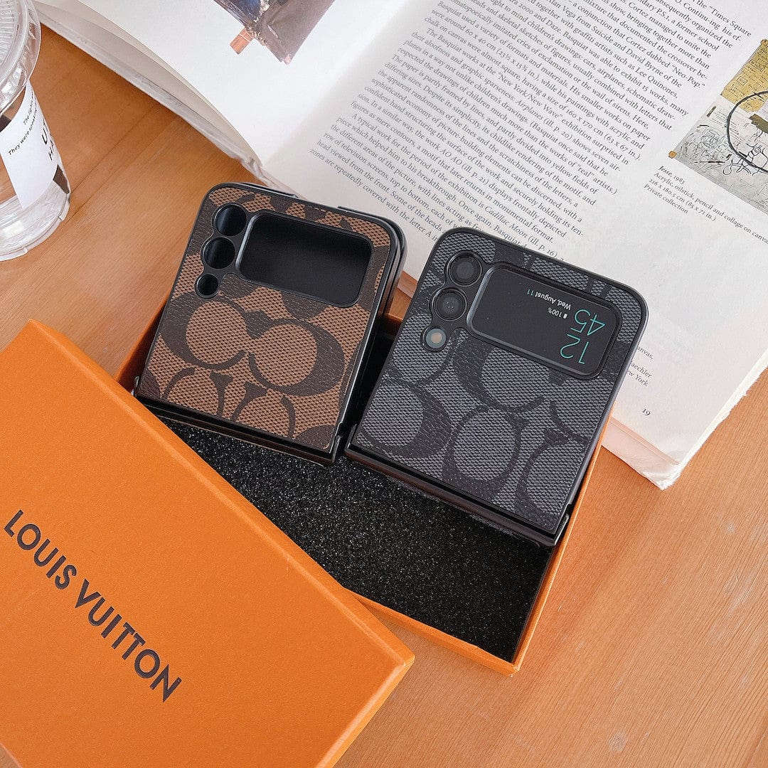 Tunde Store Coach Z Flip Samsung Phone Case with Finger Strap