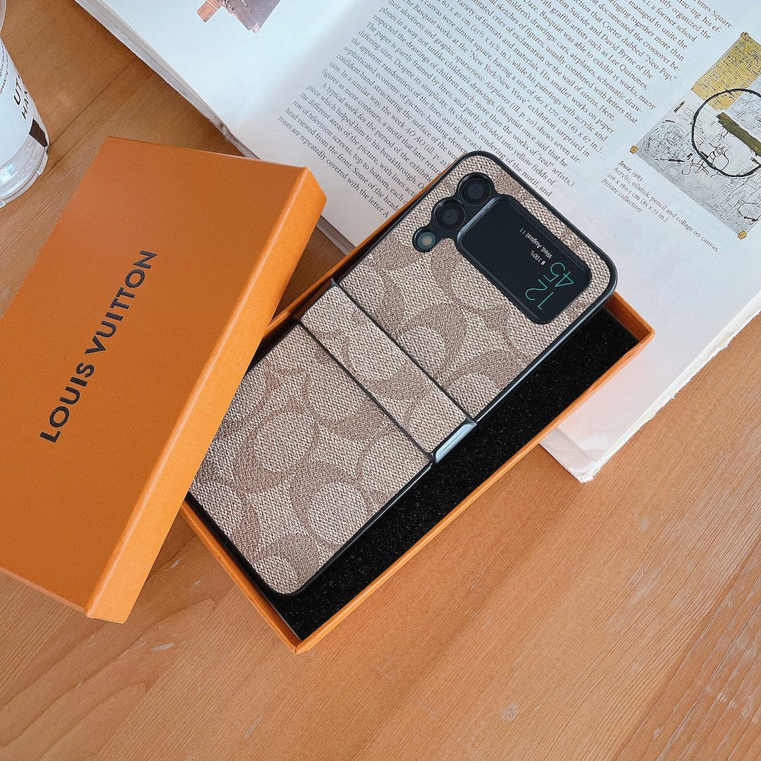 Tunde Store Coach Z Flip Samsung Phone Case with Finger Strap