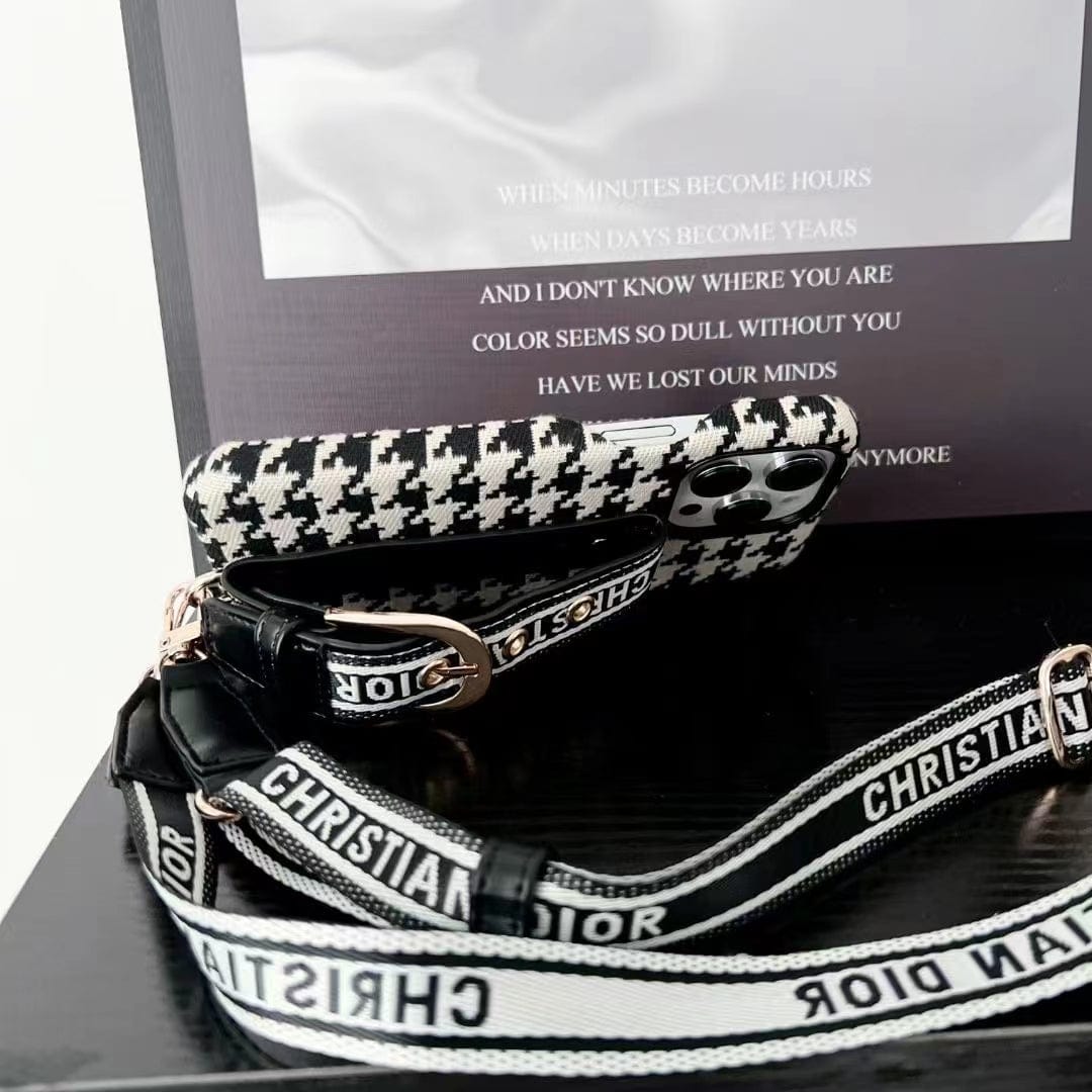 Tunde Store Dior Designer Strap iPhone Cases with Adjustable Lanyard