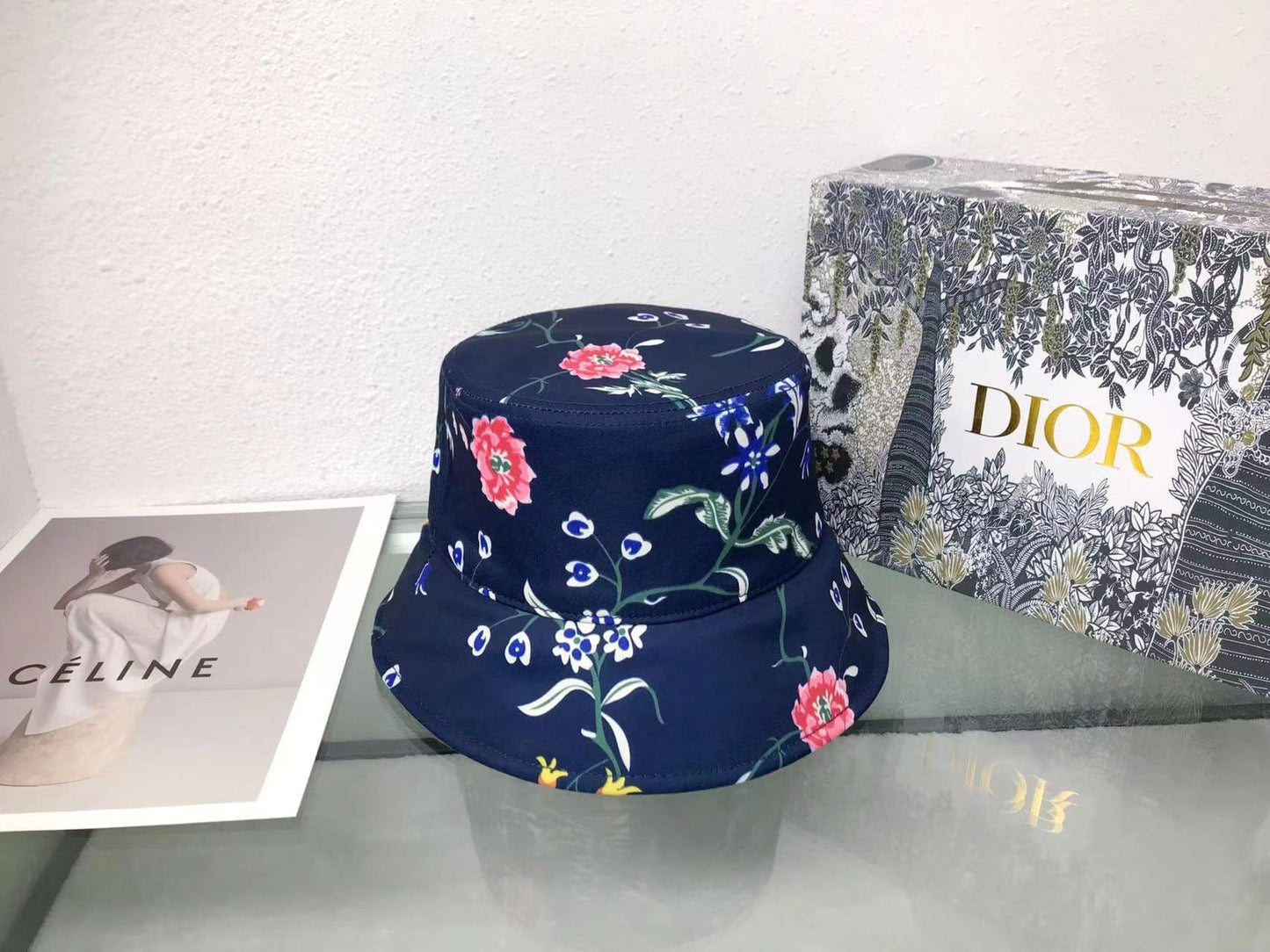 Tunde Store Dior Ocean Marjan Flower Paint Bucket Hat