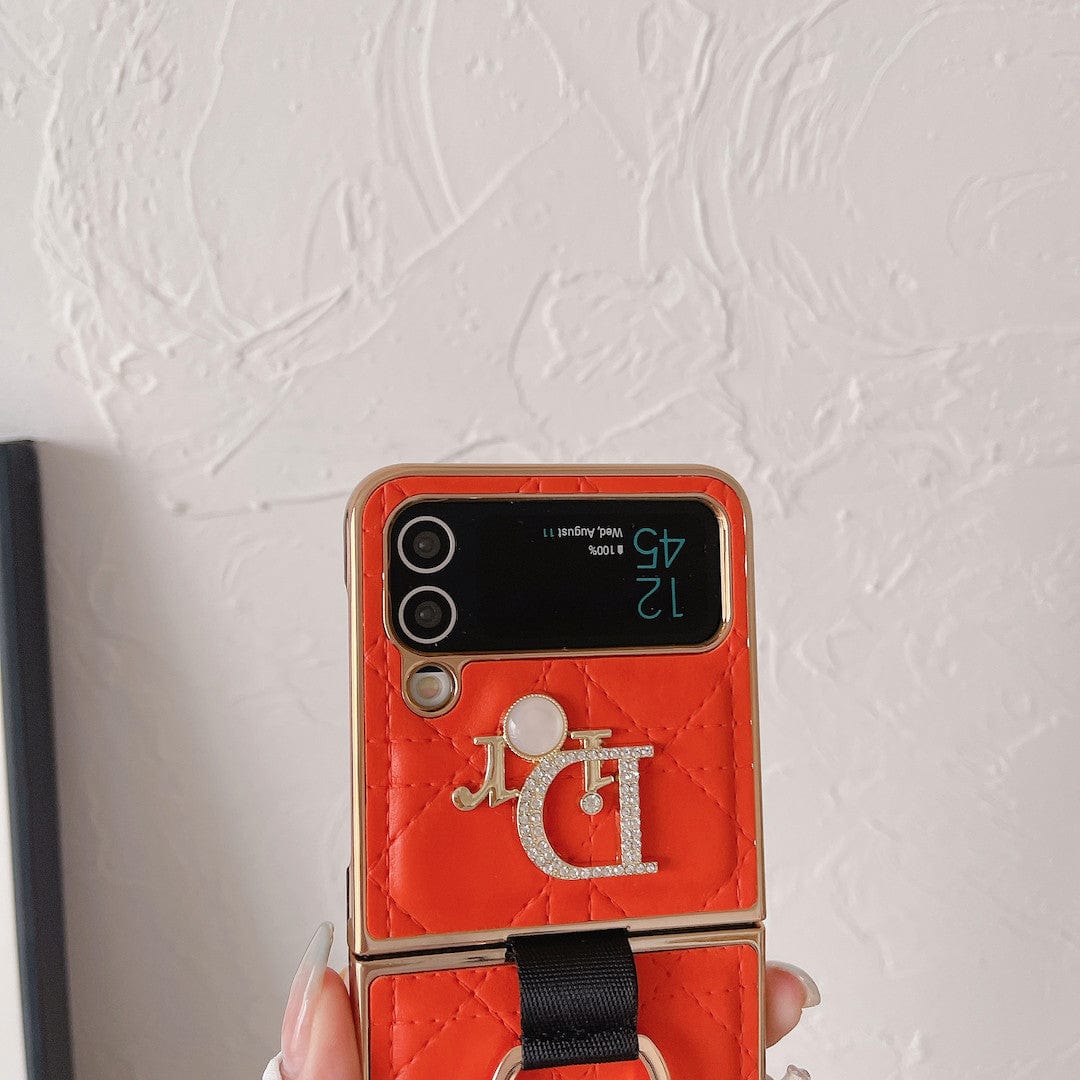 Tunde Store Dior Z Flip Phone Case with a Finger Ring | Samsung Cover