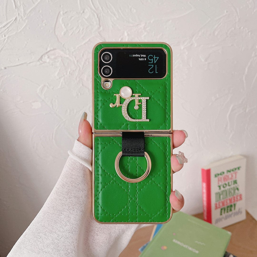Tunde Store Dior Z Flip Phone Case with a Finger Ring | Samsung Cover