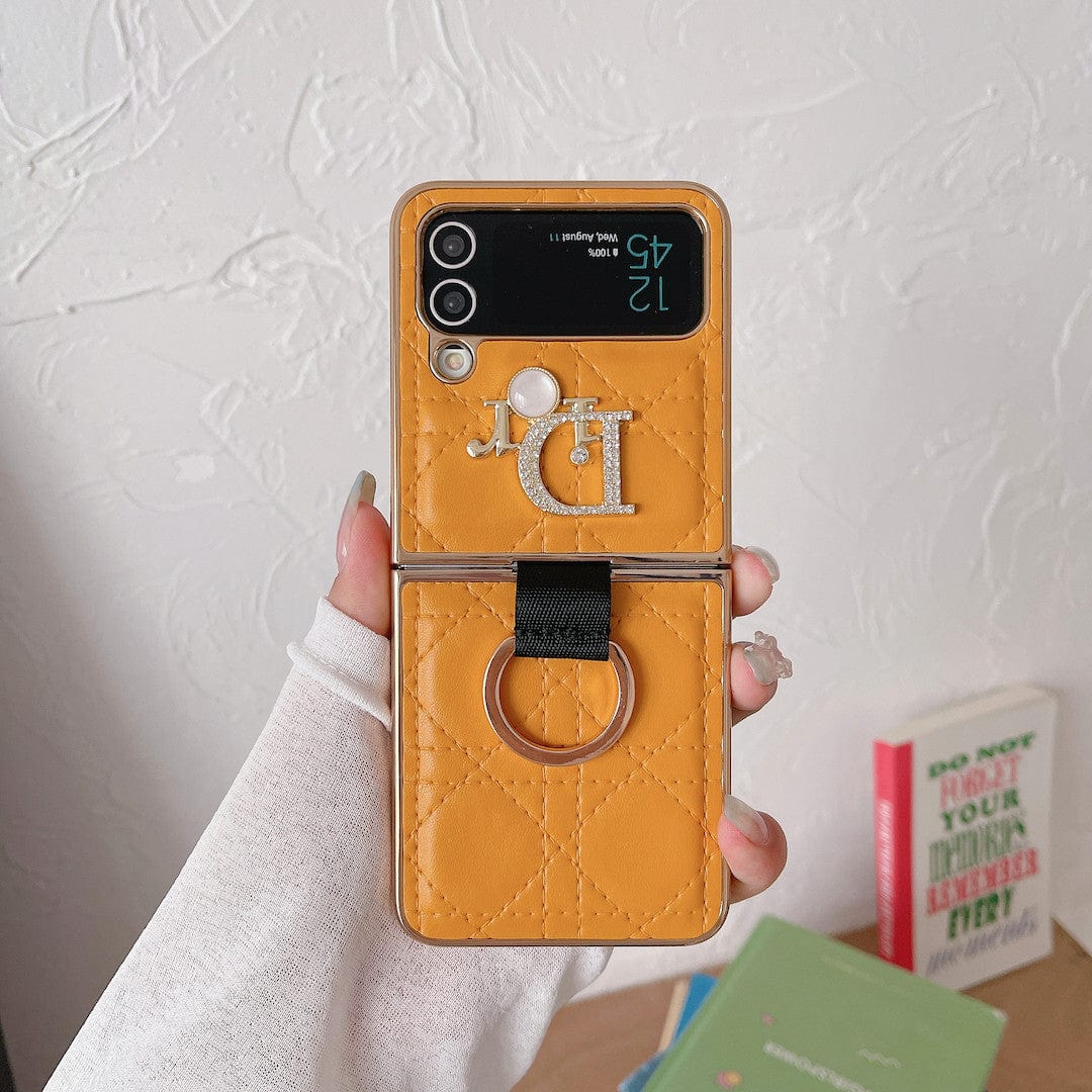Tunde Store Dior Z Flip Phone Case with a Finger Ring | Samsung Cover