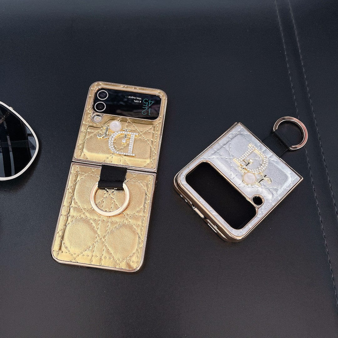 Tunde Store Dior Z Flip Phone Case with a Finger Ring | Samsung Cover