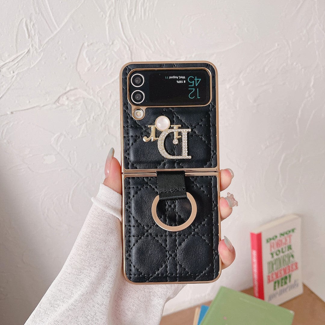 Tunde Store Dior Z Flip Phone Case with a Finger Ring | Samsung Cover