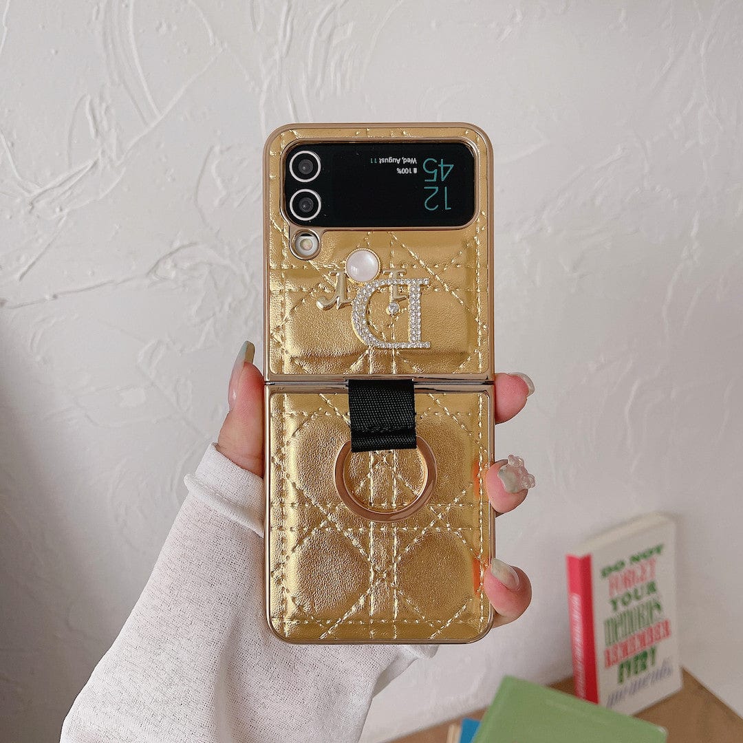 Tunde Store Dior Z Flip Phone Case with a Finger Ring | Samsung Cover