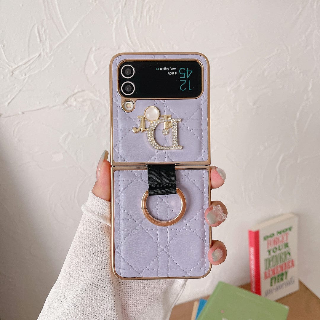 Tunde Store Dior Z Flip Phone Case with a Finger Ring | Samsung Cover