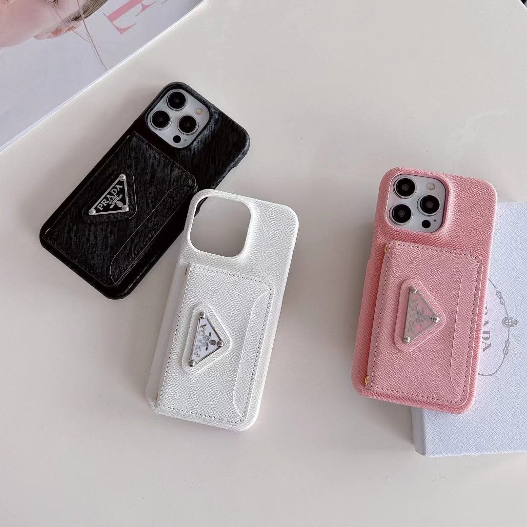 Tunde Store Elegant Prada iPhone Covers With Integrated Wallet | iPhone 12 to iPhone 16